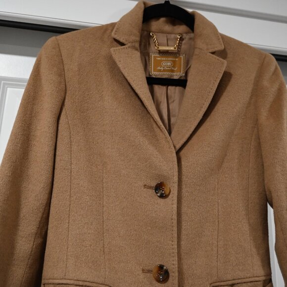 Gobi Woman's XS 100% Baby Camel Wool Tan Pea Coat - Picture 15 of 16